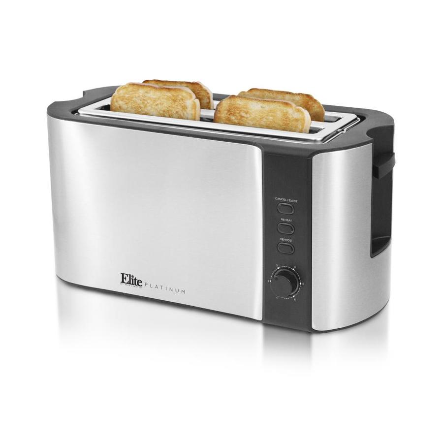 Elite 4-Slice Chrome 1300-Watt Toaster Stainless Steel | ECT-3100