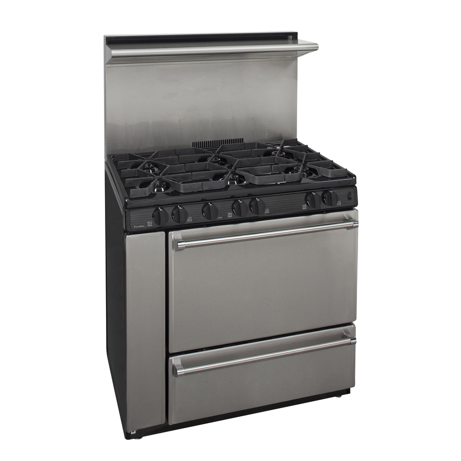 Premier 6 Burner Freestanding 3.9 cu ft Gas Range (Stainless Steel) (Common 36 in; Actual 36 in)