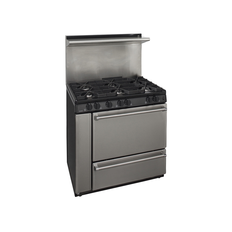 Premier 6 Burner Freestanding 3.9 cu ft Gas Range (Stainless Steel) (Common 36 in; Actual 36 in)