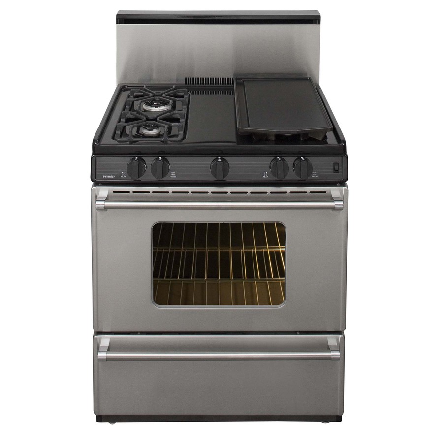 Premier Pro Freestanding 3.9 cu ft Gas Range (Stainless) (Common 30 in; Actual 30 in)