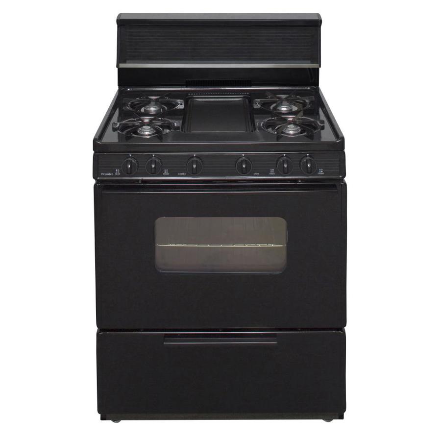 Premier 5 Burner Freestanding 3.9 cu ft Gas Range (Black) (Common 30; Actual 30 in)