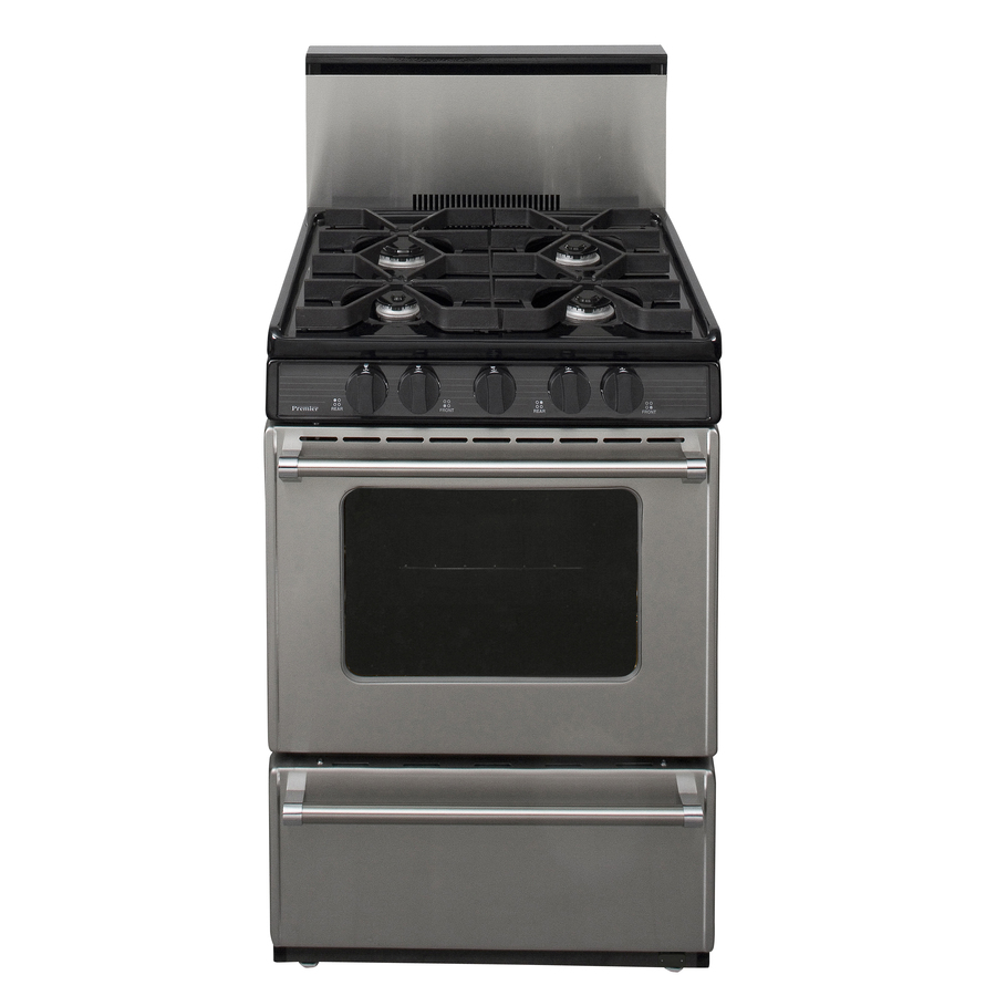 Premier Freestanding 2.9 cu ft Gas Range (Stainless Steel) (Common 24 in; Actual 24 in)