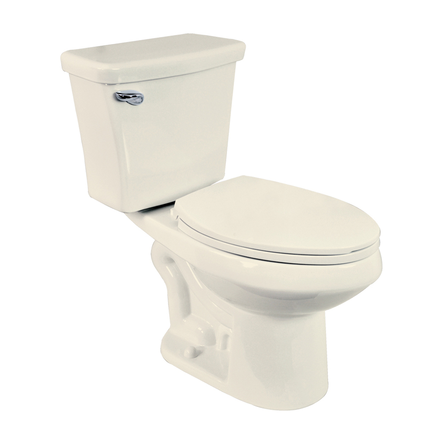 Penguin Toilets Biscuit 1.28 GPF (4.85 LPF) 12 in Rough In WaterSense Elongated 2 Piece Comfort Height Toilet