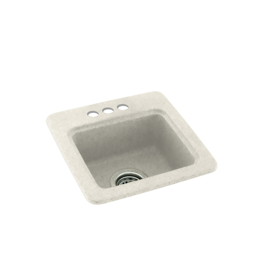 Swanstone Glacier Single Basin 3 Hole Composite Drop In Residential Bar Sink