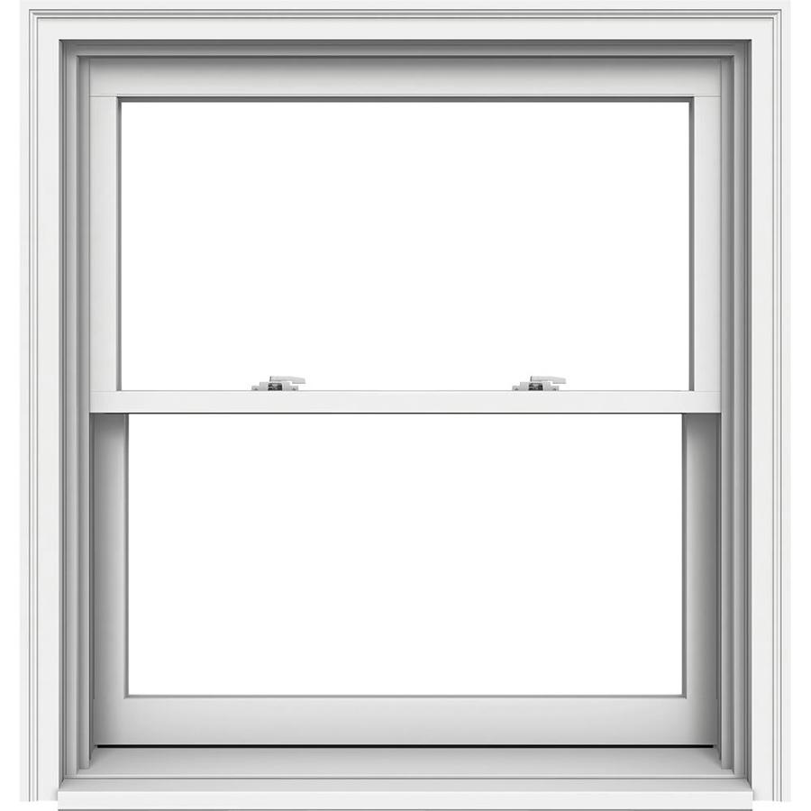 JELD WEN 38 1/8 in x 41 1/4 in Premium Series Wood Double Pane New Construction Double Hung Window