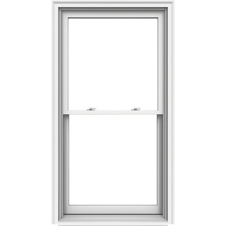 JELD WEN 34 1/8 in x 65 1/4 in Premium Series Wood Double Pane New Construction Double Hung Window