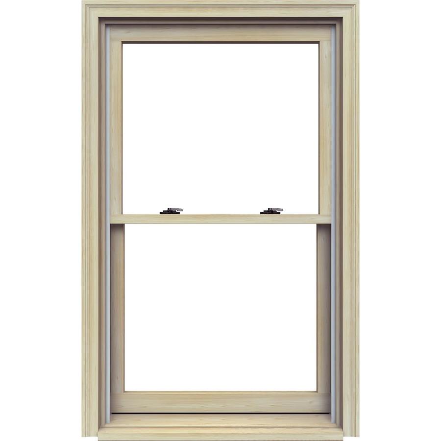 JELD WEN 32 1/8 in x 53 1/4 in Premium Series Wood Double Pane New Construction Double Hung Window