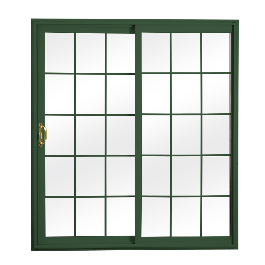 ReliaBilt 300 Series 70.75 in Grilles Between the Glass Vinyl Sliding Patio Door with Screen