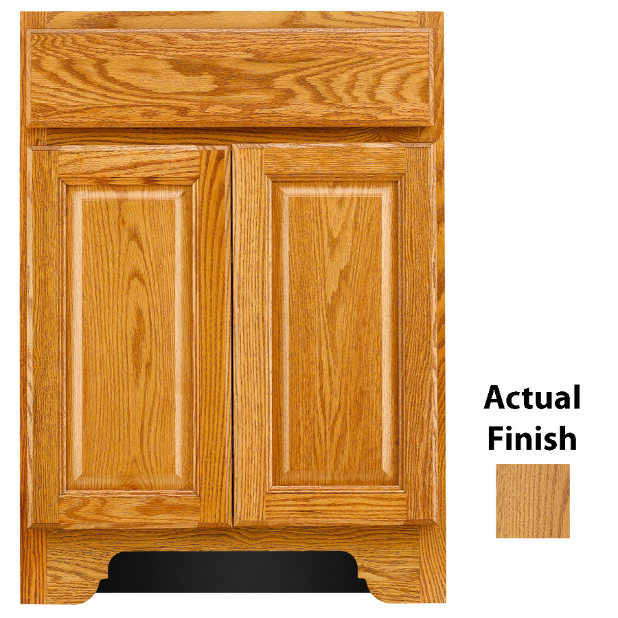 KraftMaid Traditional 24 in x 18 7/8 in Honey Spice Bathroom Vanity