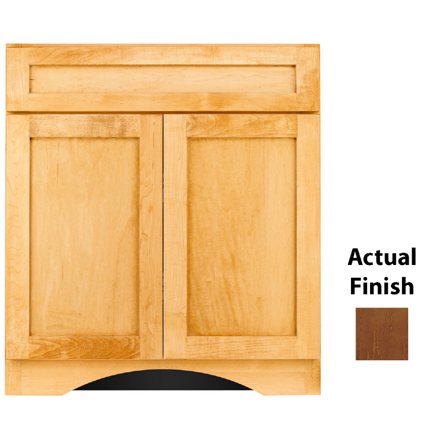 KraftMaid Cottage 36 in x 21 7/8 in Chestnut Casual Bathroom Vanity