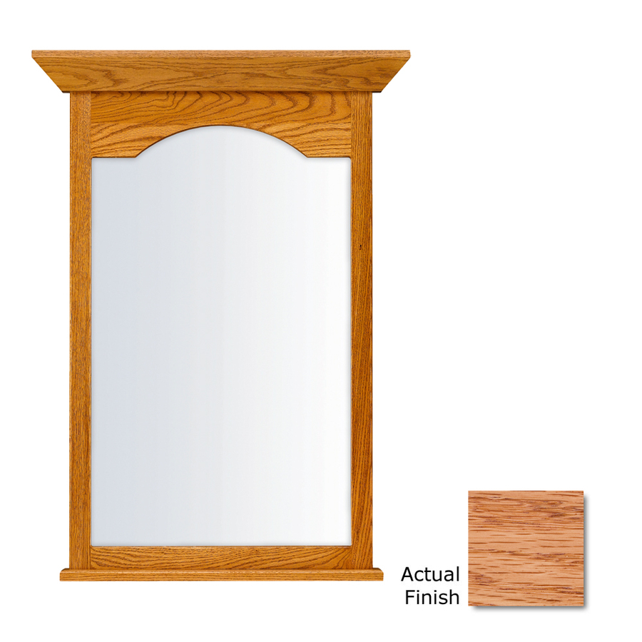 KraftMaid 40 3/4 in H x 25 1/2 in W Cottage Collection Honey Spice Rectangular Bathroom Mirror