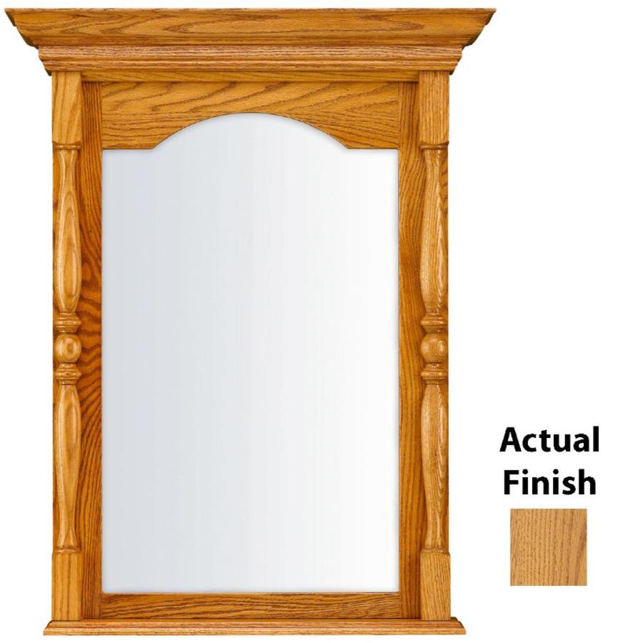 KraftMaid 37 in H x 29 in W Classic Collection Honey Spice Rectangular Bathroom Mirror