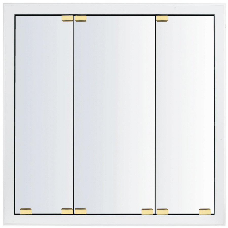 KraftMaid Traditional 23 3/4 in x 28 3/4 in White MDF Surface Mount and Recessed Medicine Cabinet