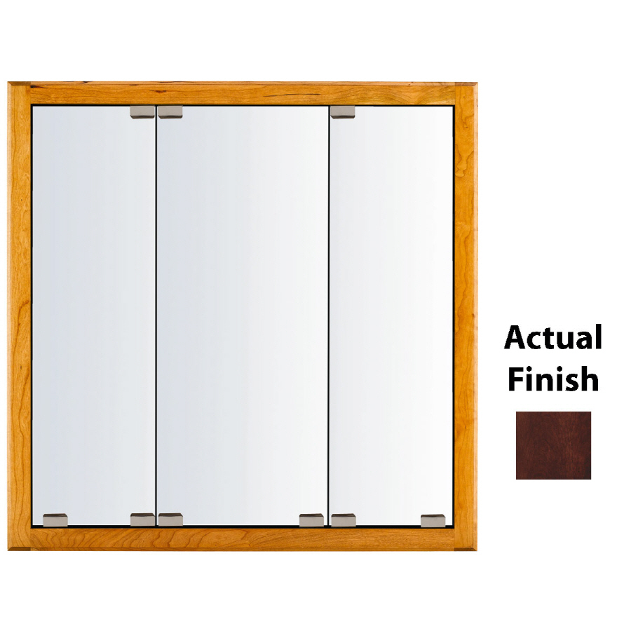 KraftMaid Classic 29 3/4 in x 28 3/4 in Kaffe Cherry Surface Mount and Recessed Medicine Cabinet