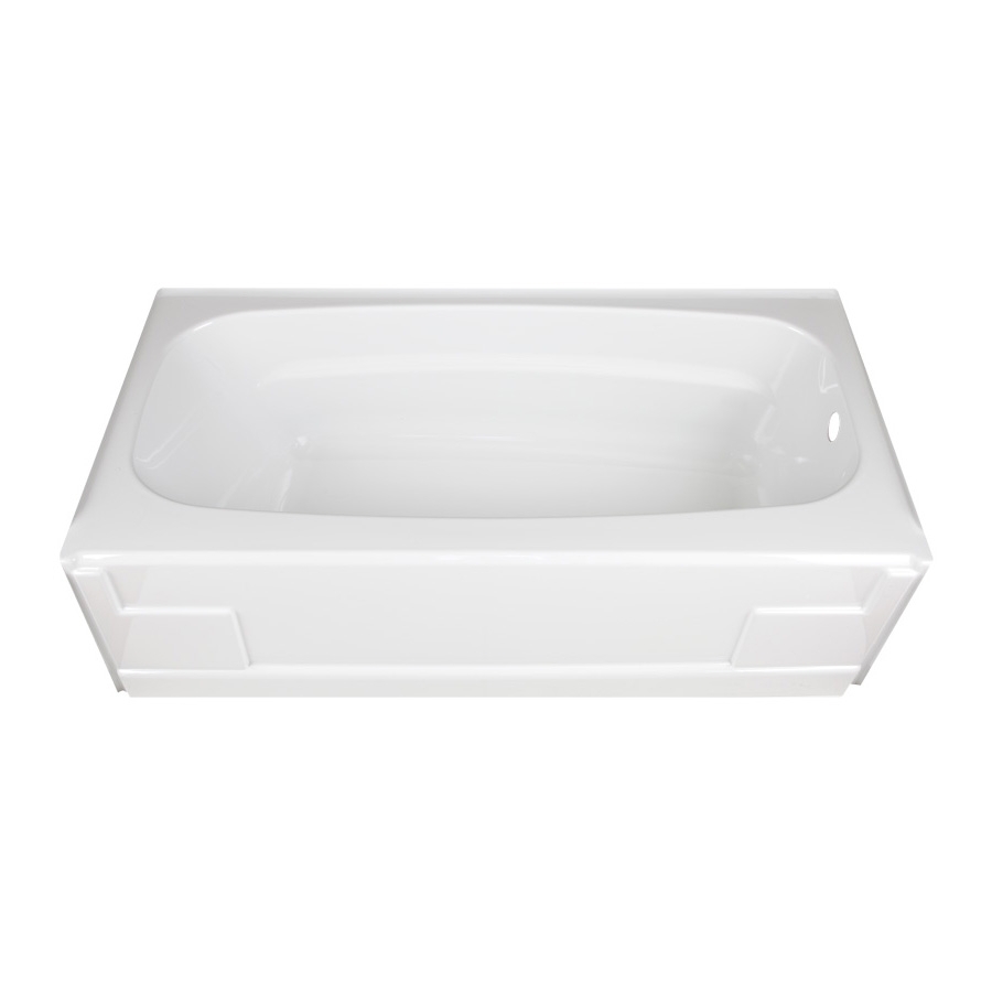 Aqua Glass 60 x 32 Divani High Gloss White Rectangular Skirted Tub