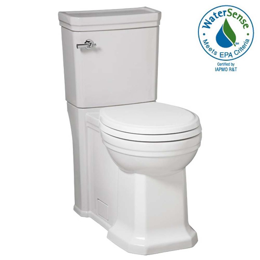 Porcher Porcher Solutions White 1.28 GPF/4.85 LPF 12 in Rough in Watersense Round 1 Piece Comfort Height Toilet