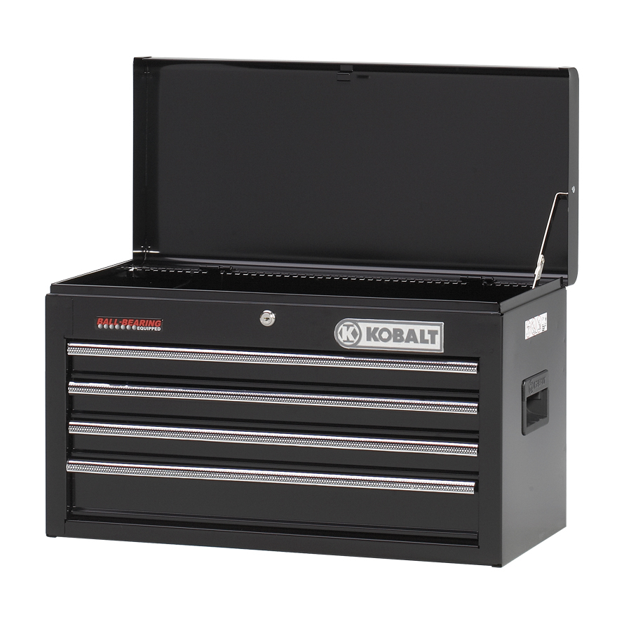 Kobalt 15.4 in x 26 in 4 Drawer Ball Bearing Steel Tool Chest (Black)