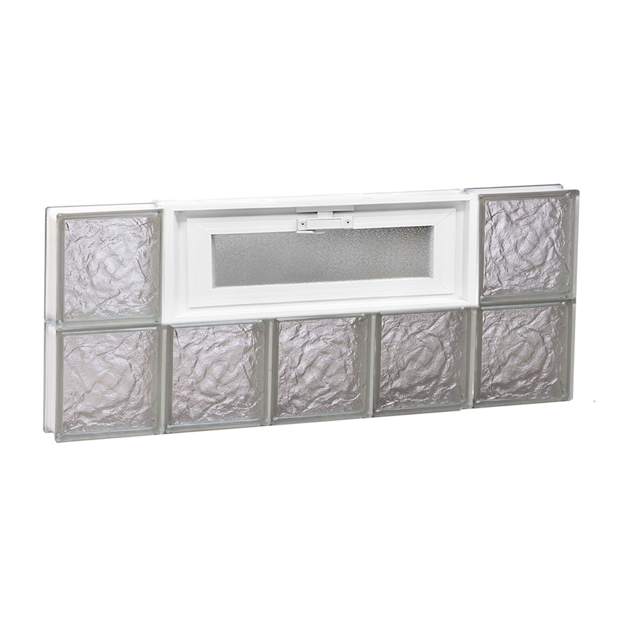 REDI2SET 30 in x 12 in Ice Glass Pattern Series Frameless Replacement Glass Block Window