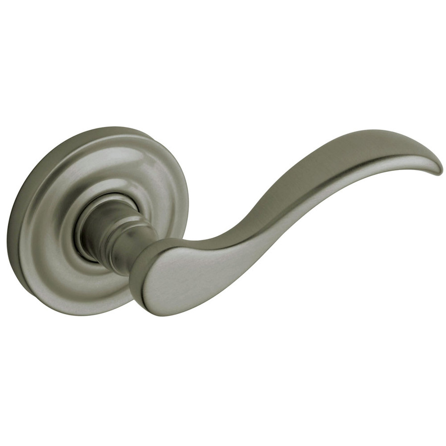 BALDWIN Wave Antique Nickel Push Button Lock Residential Privacy Door Lever