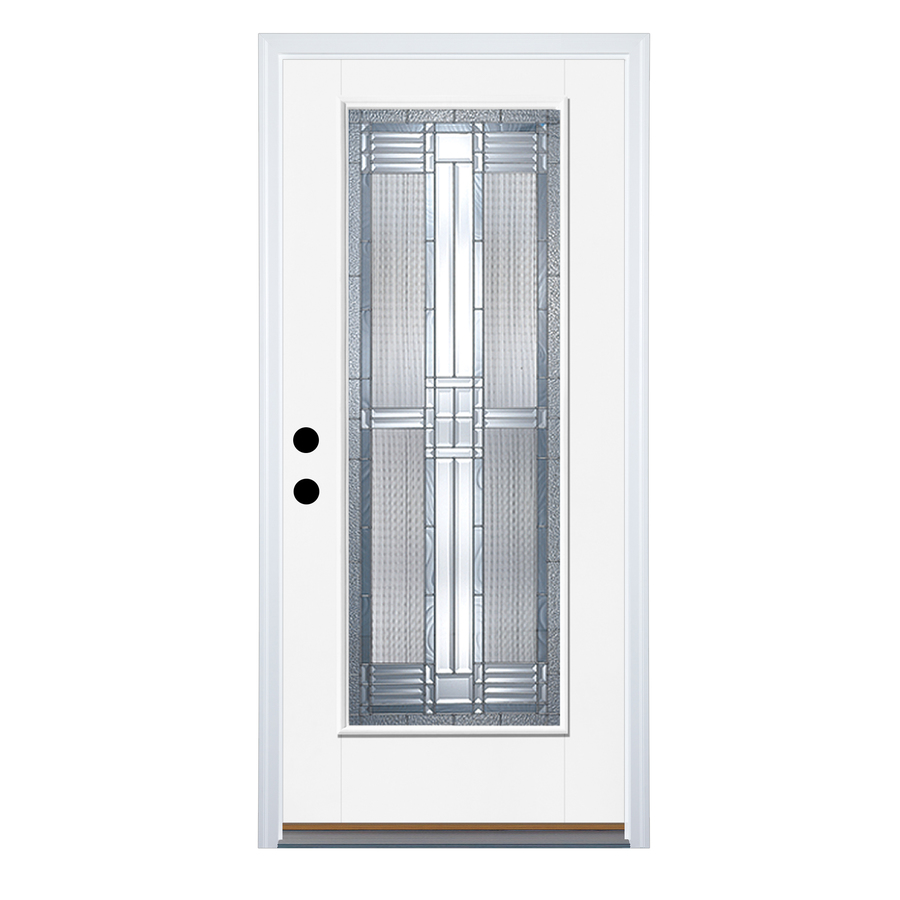 Therma Tru Benchmark Doors Full Lite Decorative Outswing Fiberglass Entry Door (Common 80 in x 36 in; Actual 80 in x 37.5 in)
