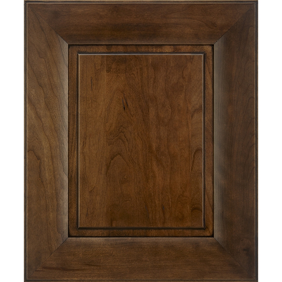 Schuler Cabinetry Sorrento 17.5 in x 14.5 in Eagle Rock Sable Glaze Cherry Square Cabinet Sample