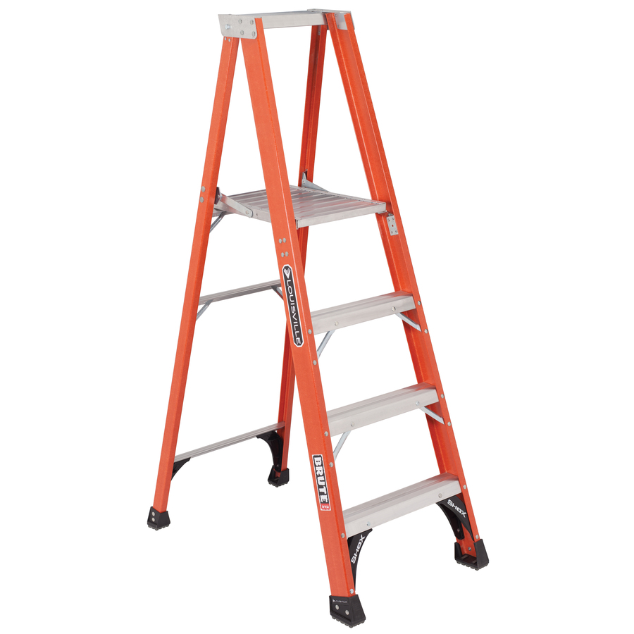 Louisville 4 ft Fiberglass 375 lb Type IAA Platform Ladder