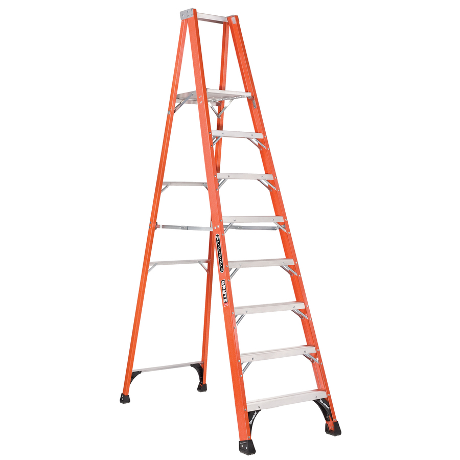 Louisville 8 ft Fiberglass 375 lb Type IAA Platform Ladder