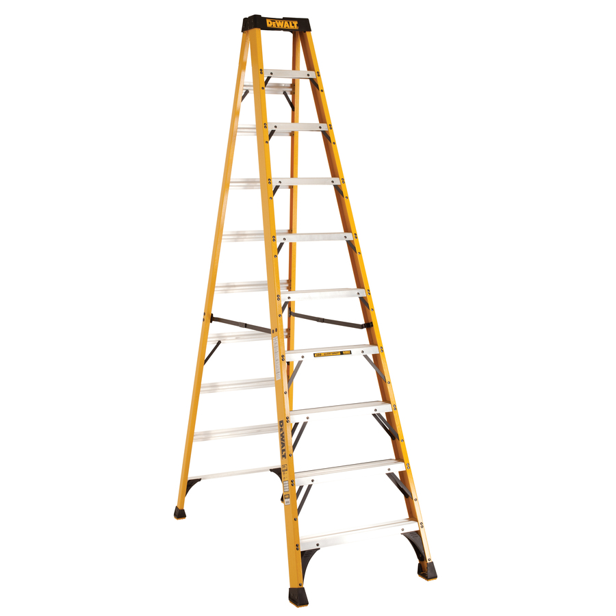 DEWALT 10 ft Fiberglass 300 lb Type IA Step Ladder