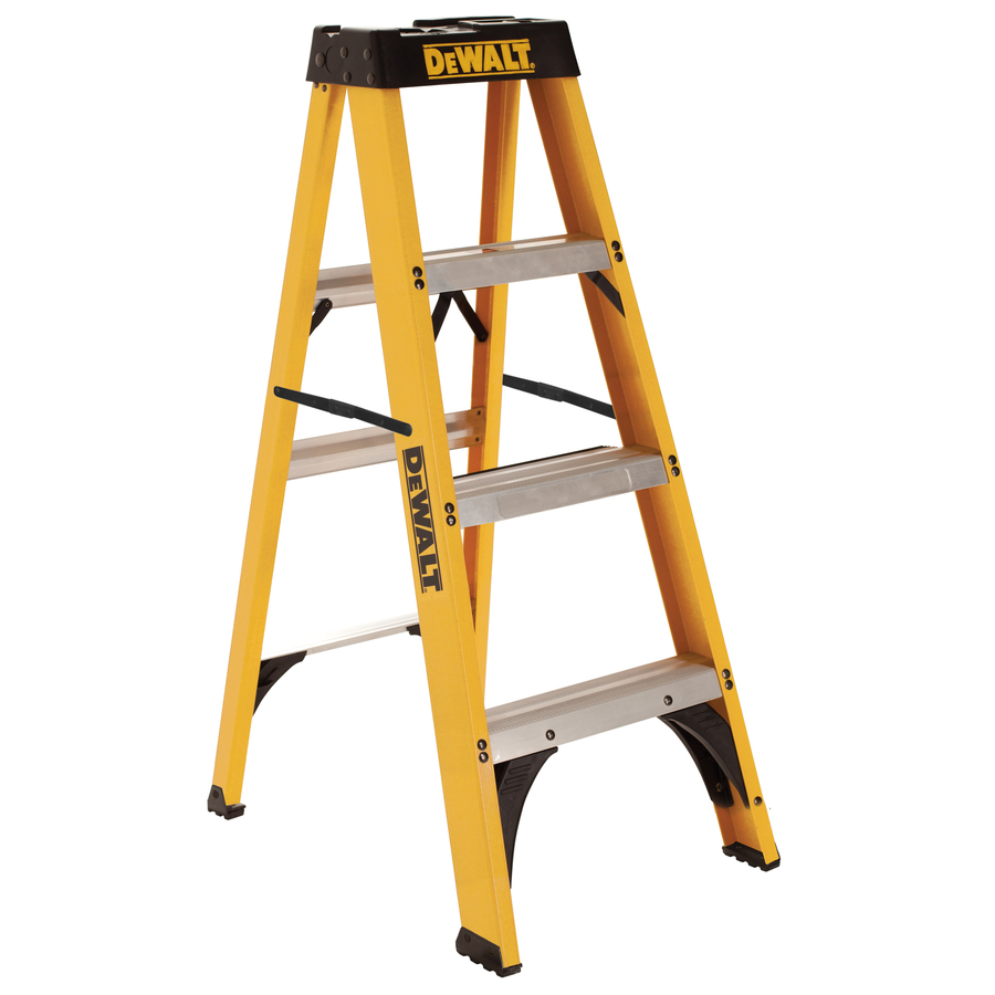 DEWALT 4 ft Fiberglass 250 lb Type I Step Ladder