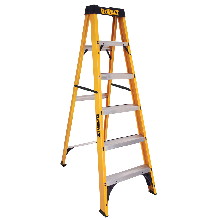 DEWALT 6 ft Fiberglass 250 lb Type I Step Ladder