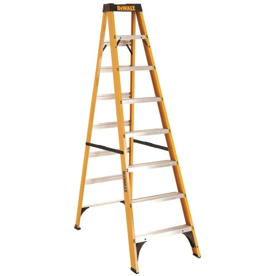 DEWALT 8 ft Fiberglass 250 lb Type I Step Ladder