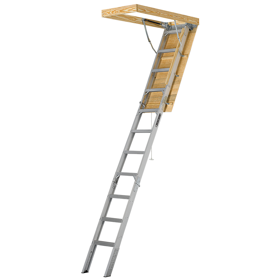 Shop Louisville 10ft Aluminum Attic Ladder at