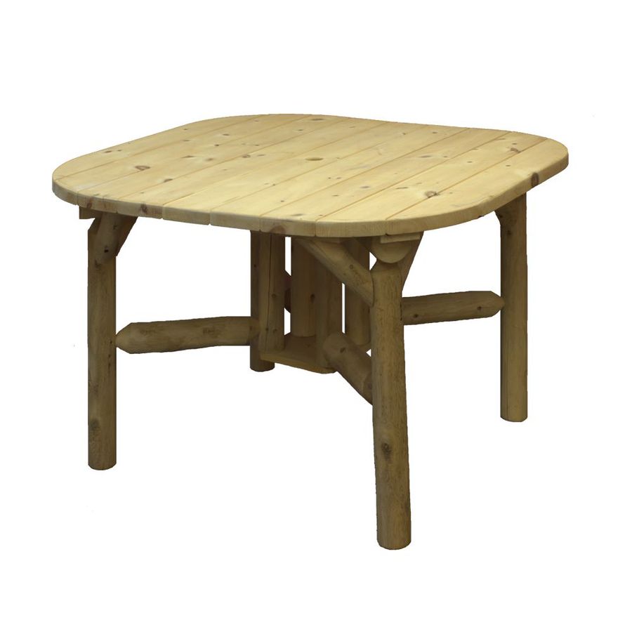 Lakeland Mills 47 in x 47 in Natural Cedar Cedar Square Patio Side Table