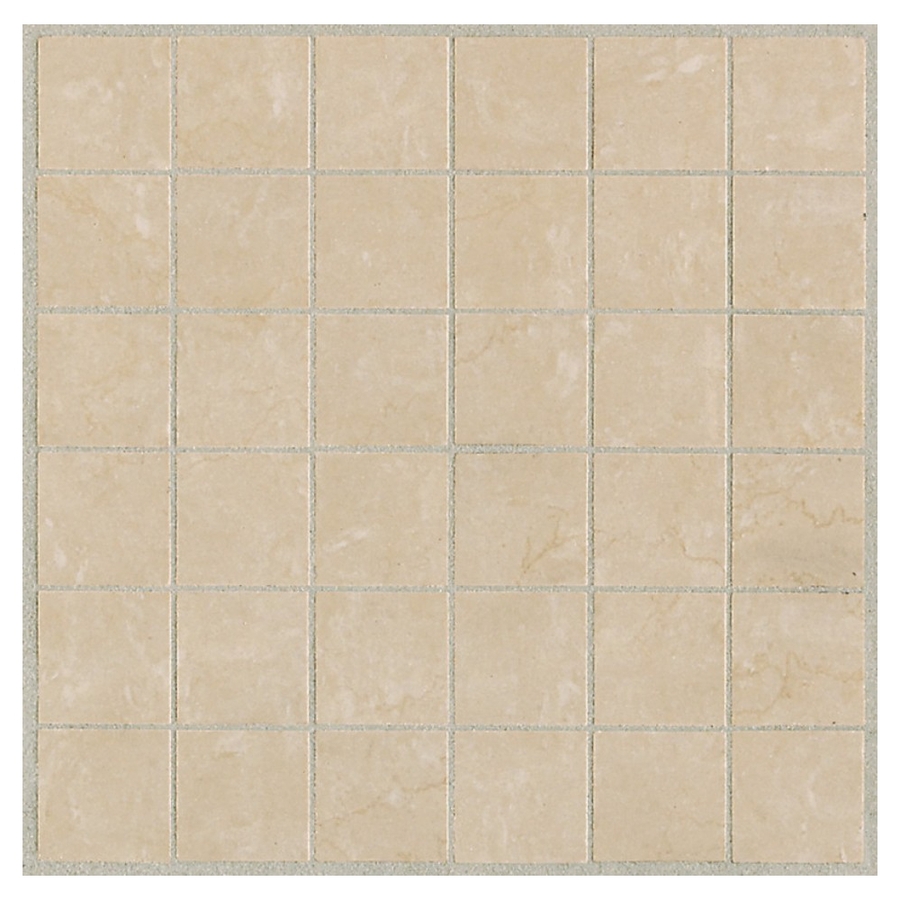 American Olean 11 Pack Hennessey Place Crema Thru Body Porcelain Mosaic Square Floor Tile (Common 12 in x 12 in; Actual 11.81 in x 11.81 in)