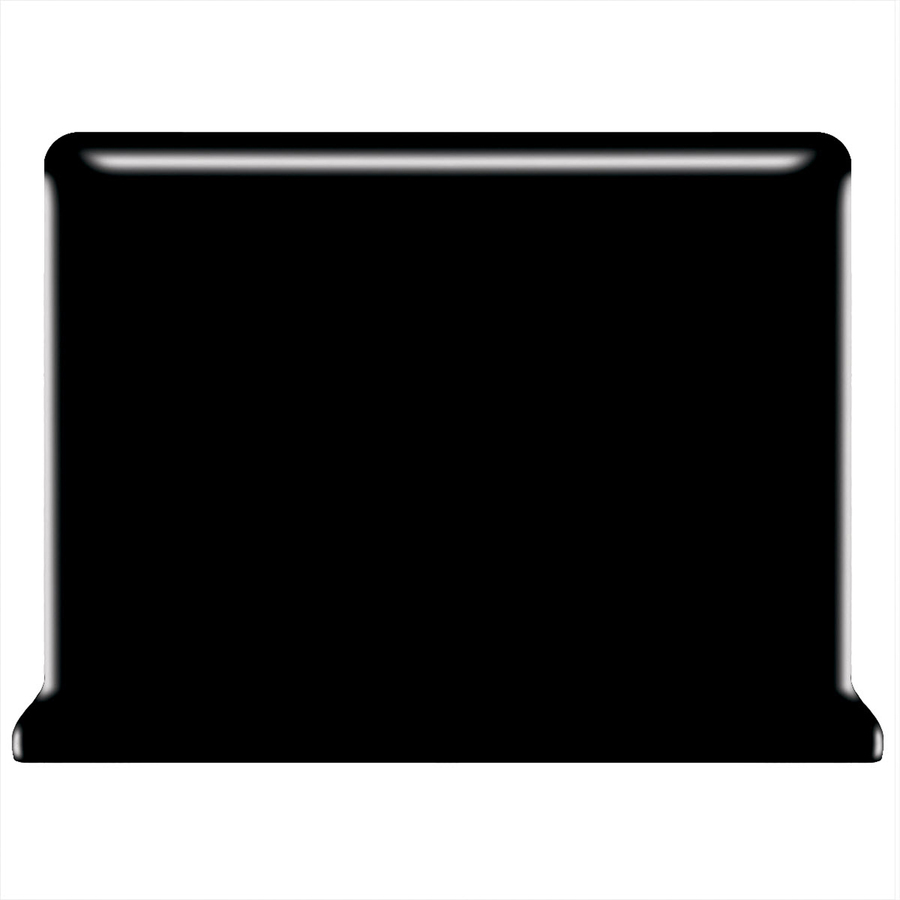 American Olean Matte Black Ceramic Cove Base Tile (Common 4 in x 6 in; Actual 4.25 in x 6 in)