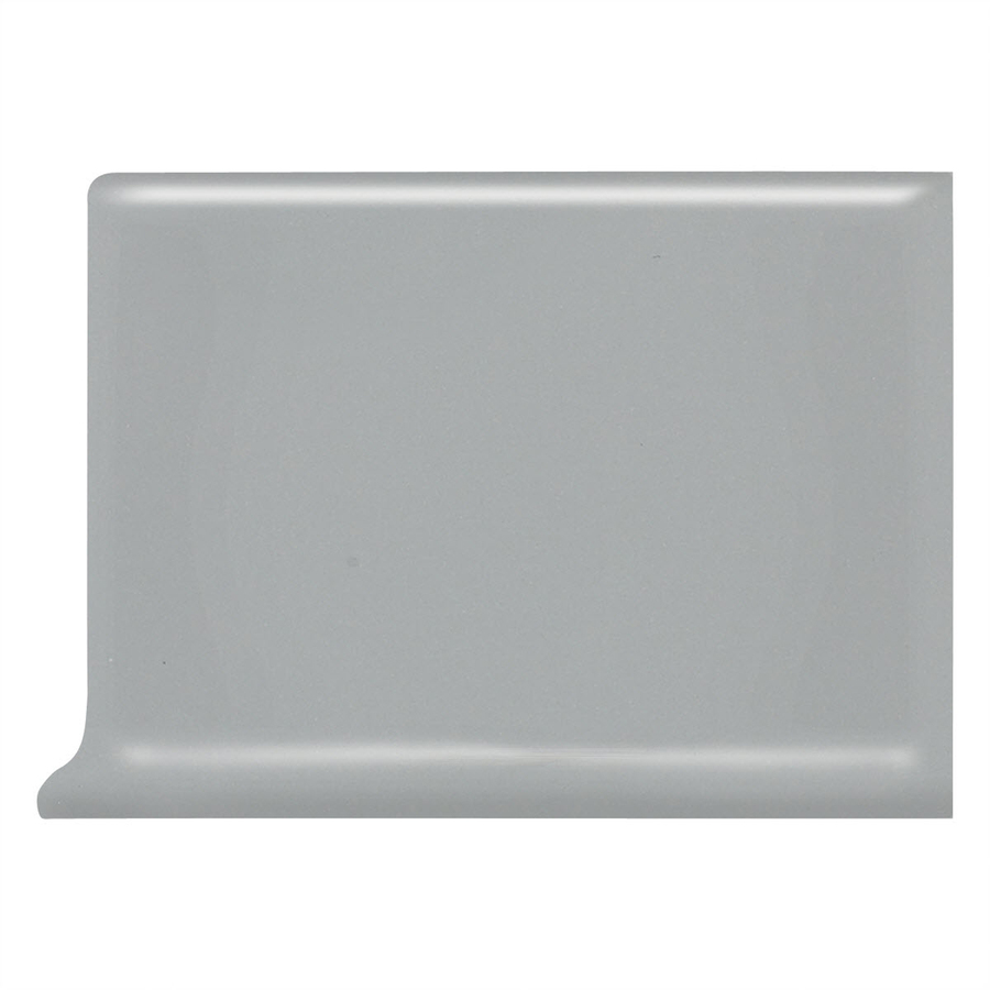 American Olean Bright Light Smoke Ceramic Cove Base Tile (Common 4 in x 6 in; Actual 4.25 in x 6 in)