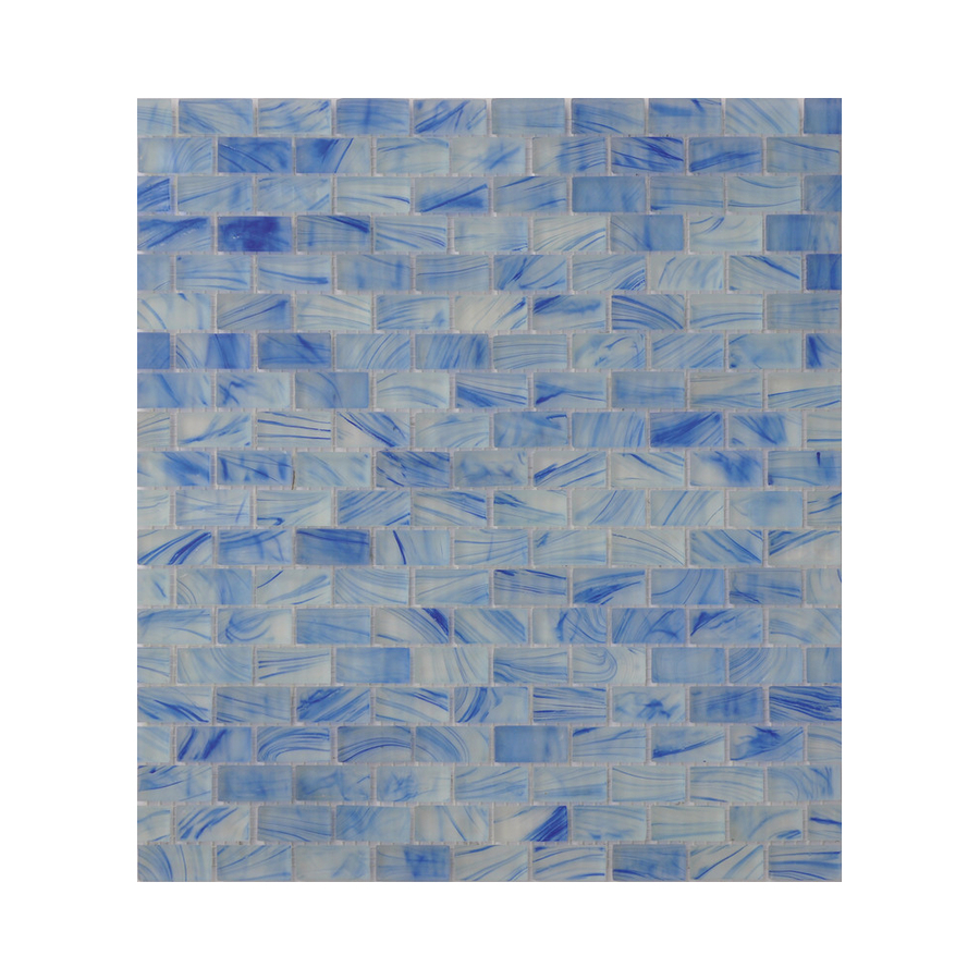 American Olean Visionaire Clear Skies Glass Mosaic Subway Indoor/Outdoor Wall Tile (Common 13 in x 13 in; Actual 12.87 in x 12.87 in)