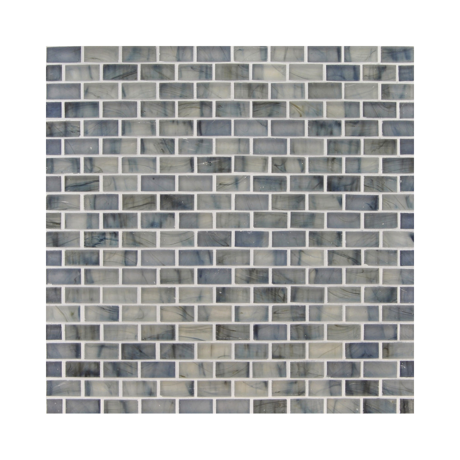 American Olean Visionaire Serenity Blue Glass Mosaic Subway Indoor/Outdoor Wall Tile (Common 13 in x 13 in; Actual 12.87 in x 12.87 in)