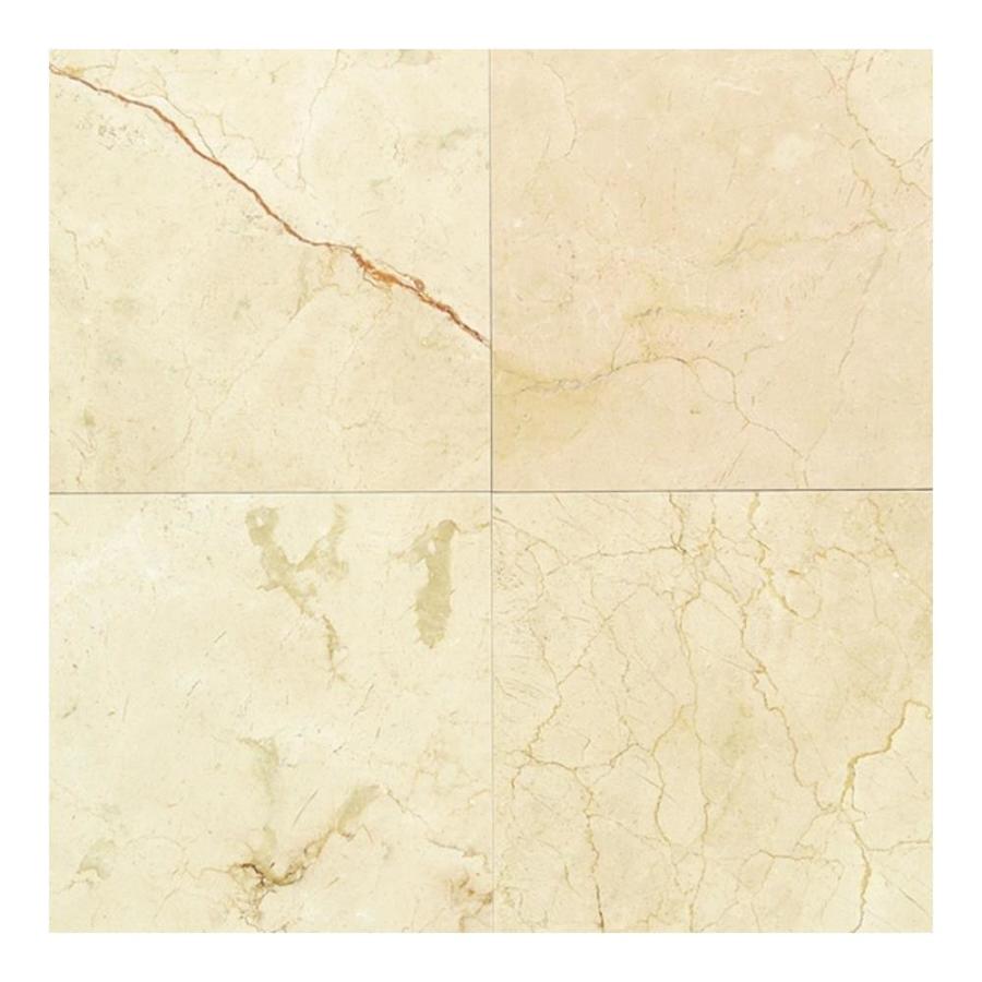 American Olean 10 Pack 12 in x 12 in Crema Marfil Classic Natural Marble Floor Tile