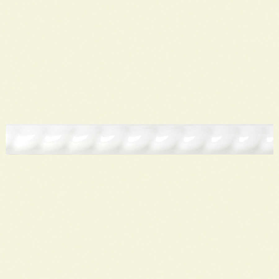 American Olean Starting Line White Gloss Ceramic Tile Liner (Common 1/2 in x 6 in; Actual 0.5 in x 6 in)