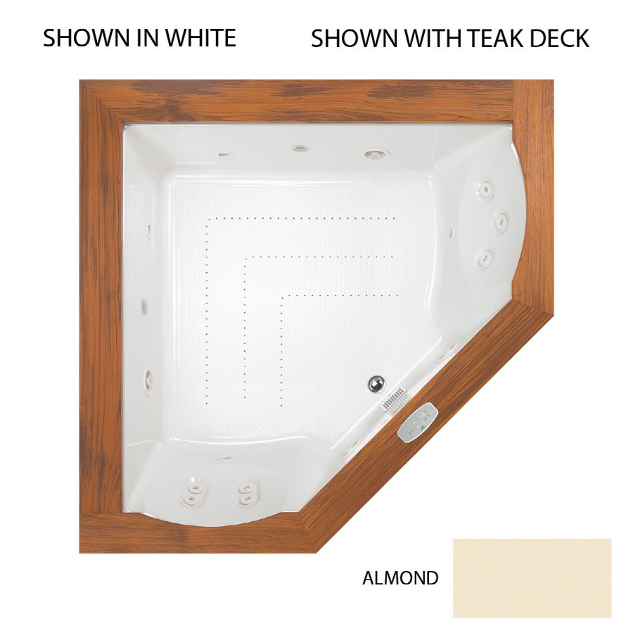 Jacuzzi 66 in L x 65.75 in W x 24 in H Acrylic Corner Combo Whirlpool Tub and Air Bath