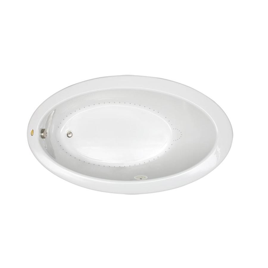 Jacuzzi Riva 66.25 in L x 38.25 in W x 19.5 in H White Oval Air Bath