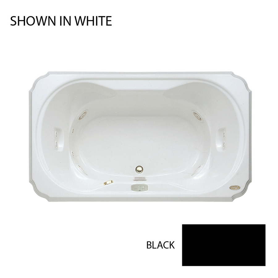 Jacuzzi Bellavista 72 in L x 42 in W x 26 in H 2 Person Black Hourglass in Rectangle Whirlpool Tub