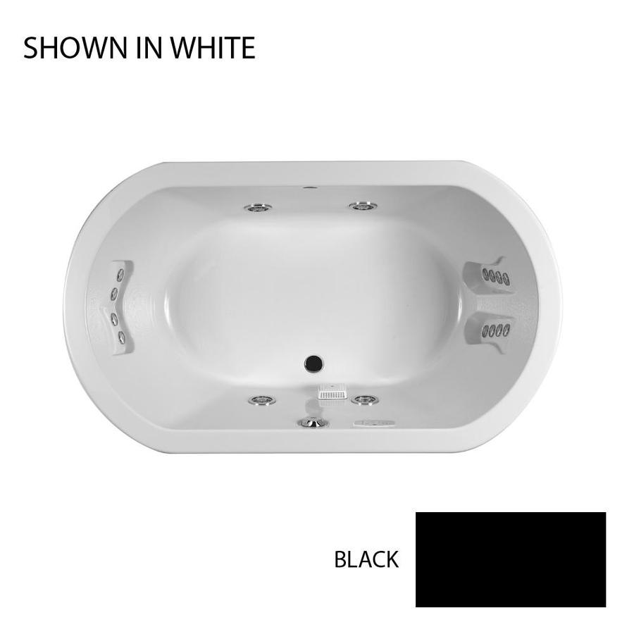 Jacuzzi Duetta 60 in L x 42 in W x 26 in H Black Oval Whirlpool Tub