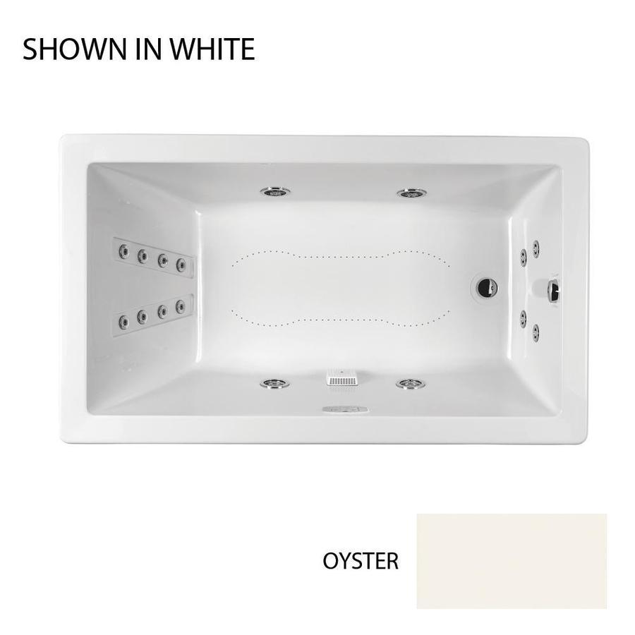 Jacuzzi Elara 66 in L x 36 in W x 26 in H Oyster Acrylic Rectangular Drop In Whirlpool Tub and Air Bath