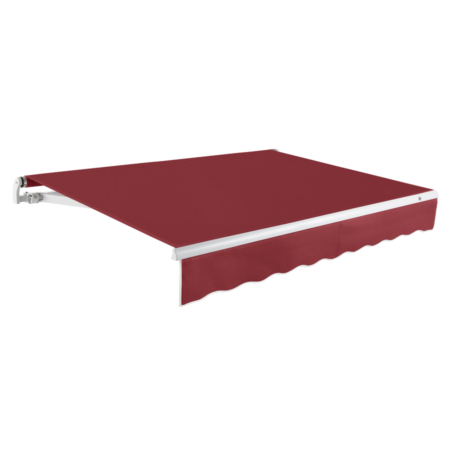 Awntech Maui 192-in Wide x 120-in Projection Burgundy Solid Vertical Patio Right Motor Retractable Awning in Red | MTR16-L-B