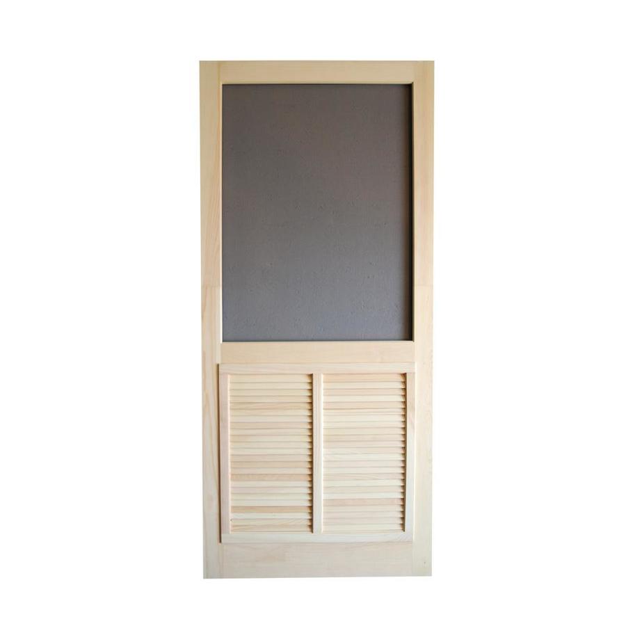 Screen Tight Ponderosa Natural Wood Screen Door (Common 80 in x 32 in; Actual 80 in x 32 in)