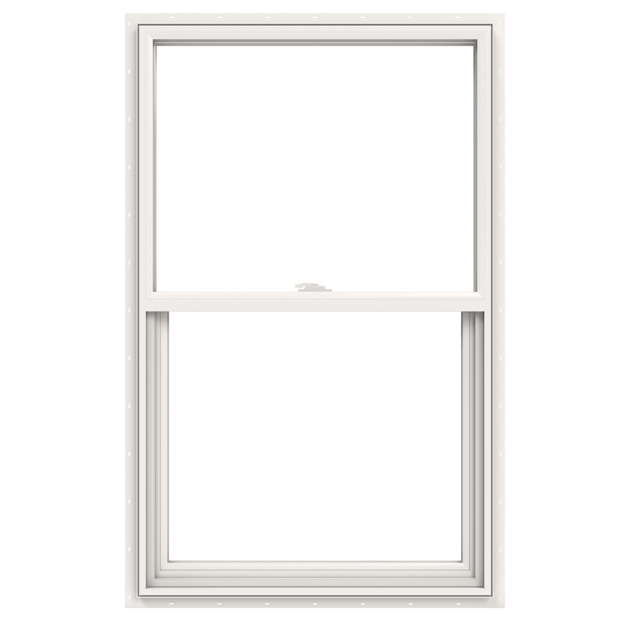 JELD WEN V2500 Series Vinyl Double Pane Single Hung Window (Fits Rough Opening 30 in x 48 in; Actual 29.5 in x 47.5 in)