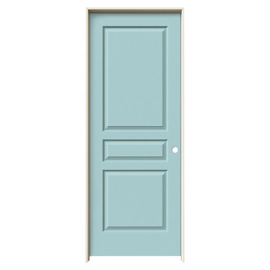 ReliaBilt Sea Mist Prehung Hollow Core 3 Panel Square Interior Door (Common 28 in x 80 in; Actual 29.562 in x 81.688 in)