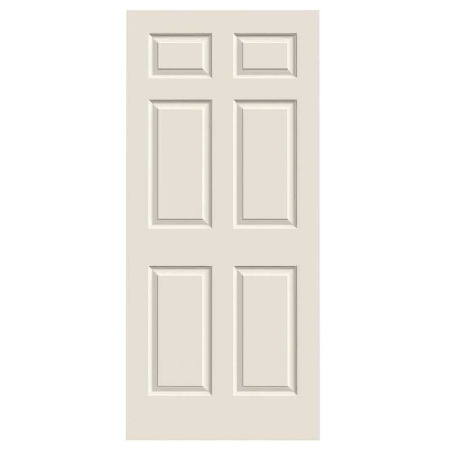 ReliaBilt 36 in x 80 in 6 Panel Solid Core Smooth Non Bored Interior Slab Door